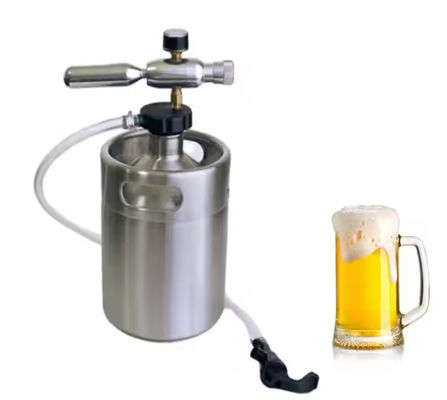 0.8mm Thickness Stainless Steel Growler with Double-wall Vacuum Insulation and Leak Resistant Design