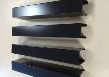 Powder Coated Aluminium Channel Profiles Slotted Wood Grain Different Sized