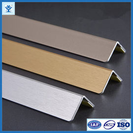 Brushed Gold Color Anodized Aluminum Angle Profiles for Decoration Material