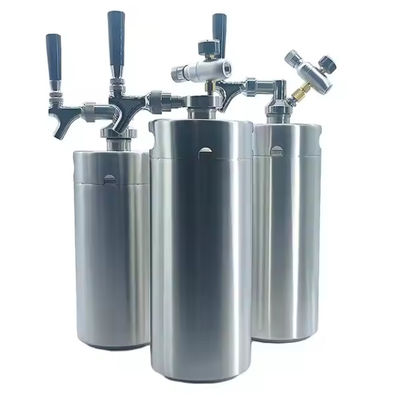 Durable 0.8mm Thickness Stainless Steel Keg Growler with Double-Wall Vacuum Insulation and Custom Logo