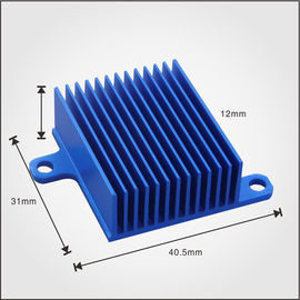 Custom Design Profile Extruded Aluminium Heat Sink Profiles 40mm With Blue Anodized