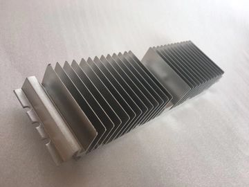 CNC machined fin aluminum heatsink, deburr and thread holes for cooling system